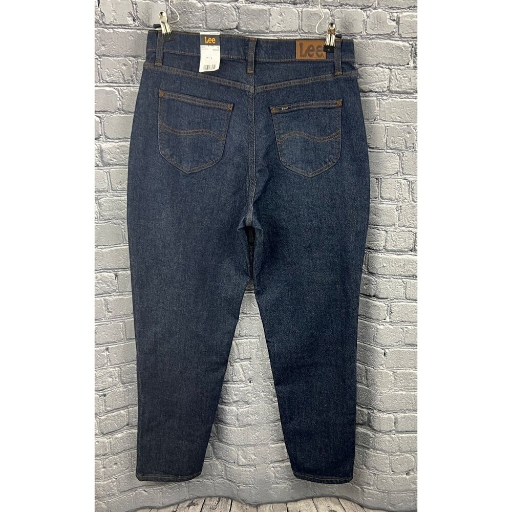Lee LEGENDARY High Rise  MOM Jeans Size 12 Dark Denim Stretch - Picture 3 of 9
